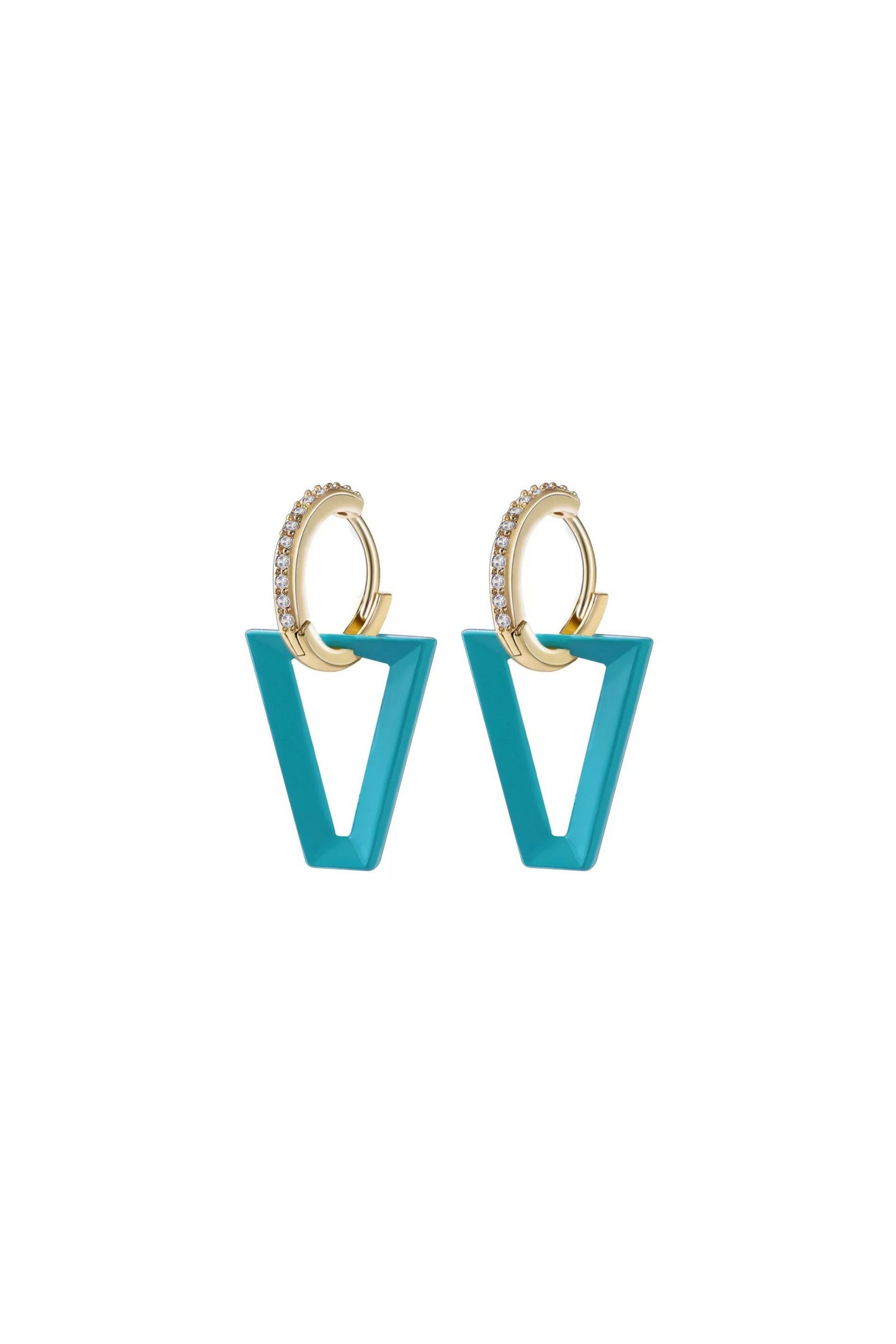 Triangle Enamel Earrings