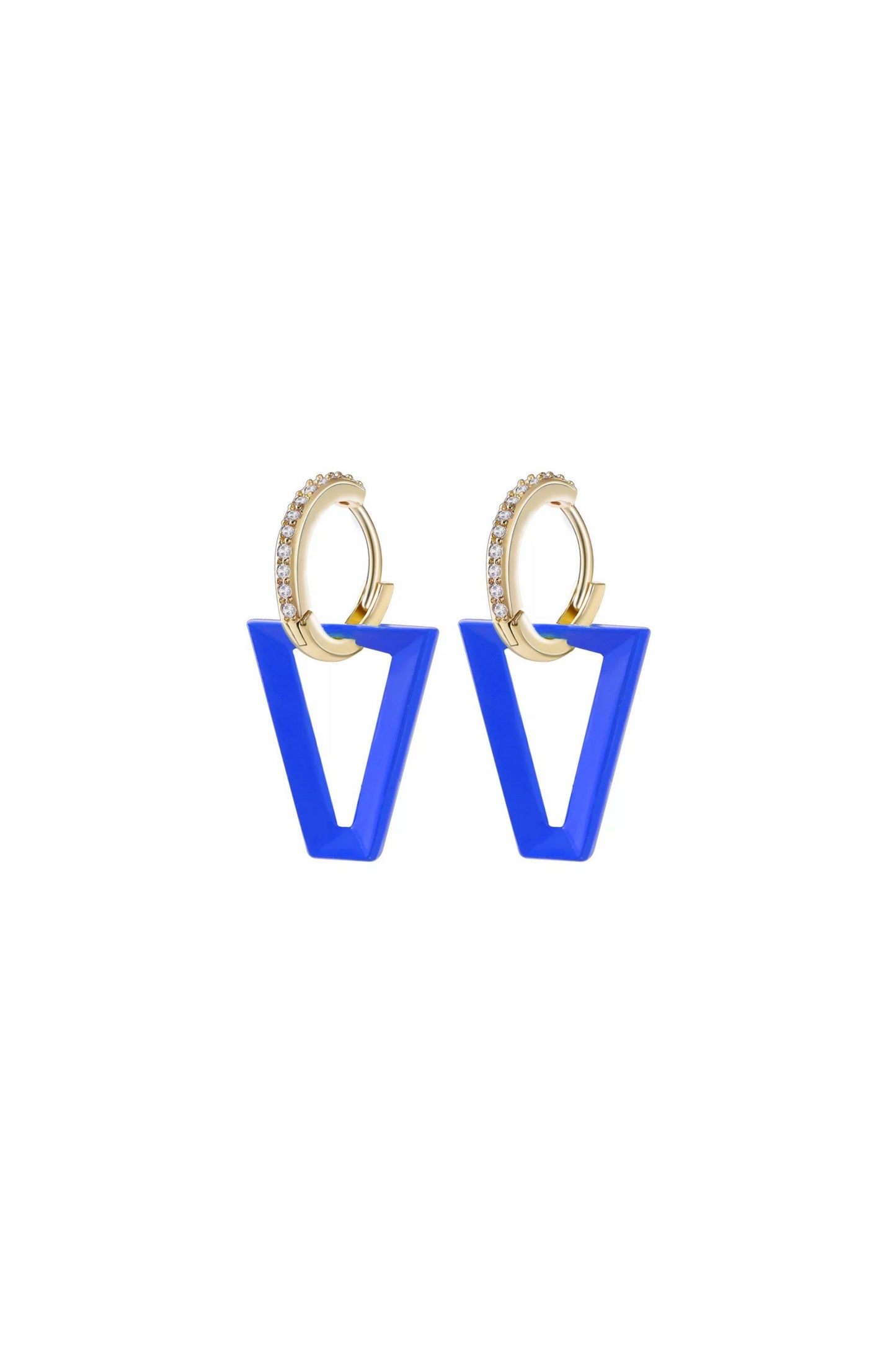 Triangle Enamel Earrings
