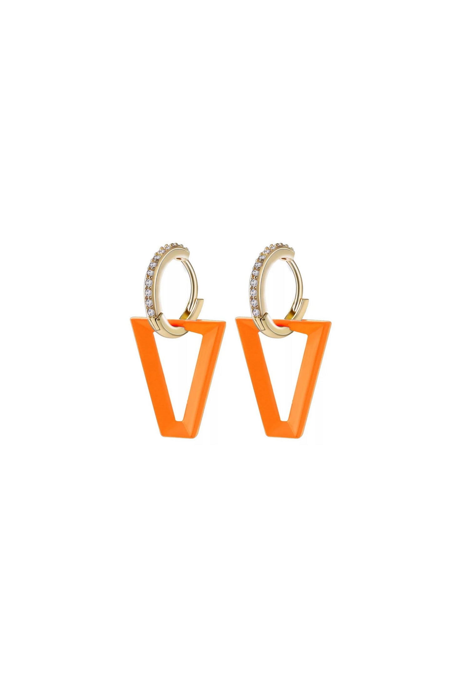 Triangle Enamel Earrings