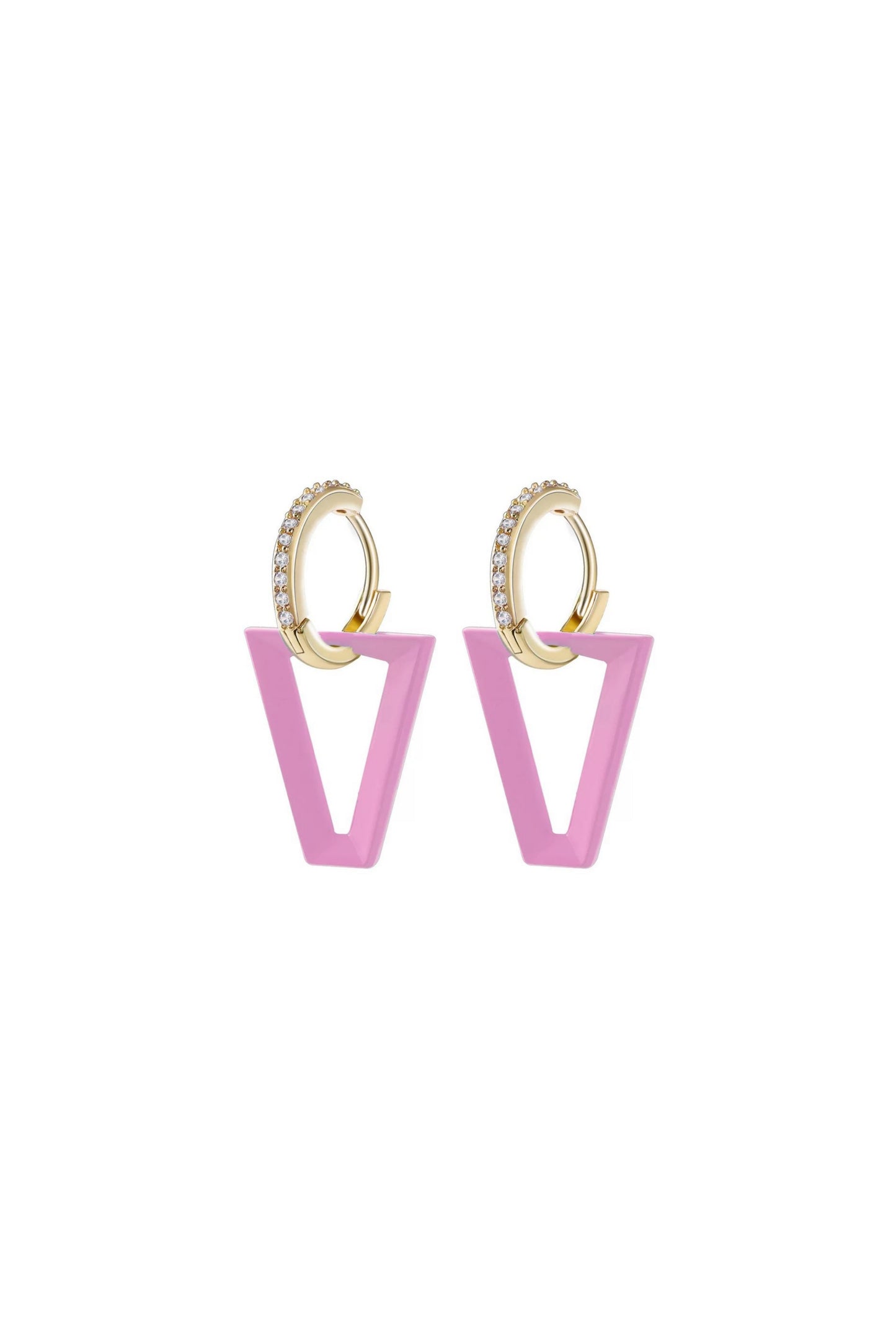 Triangle Enamel Earrings