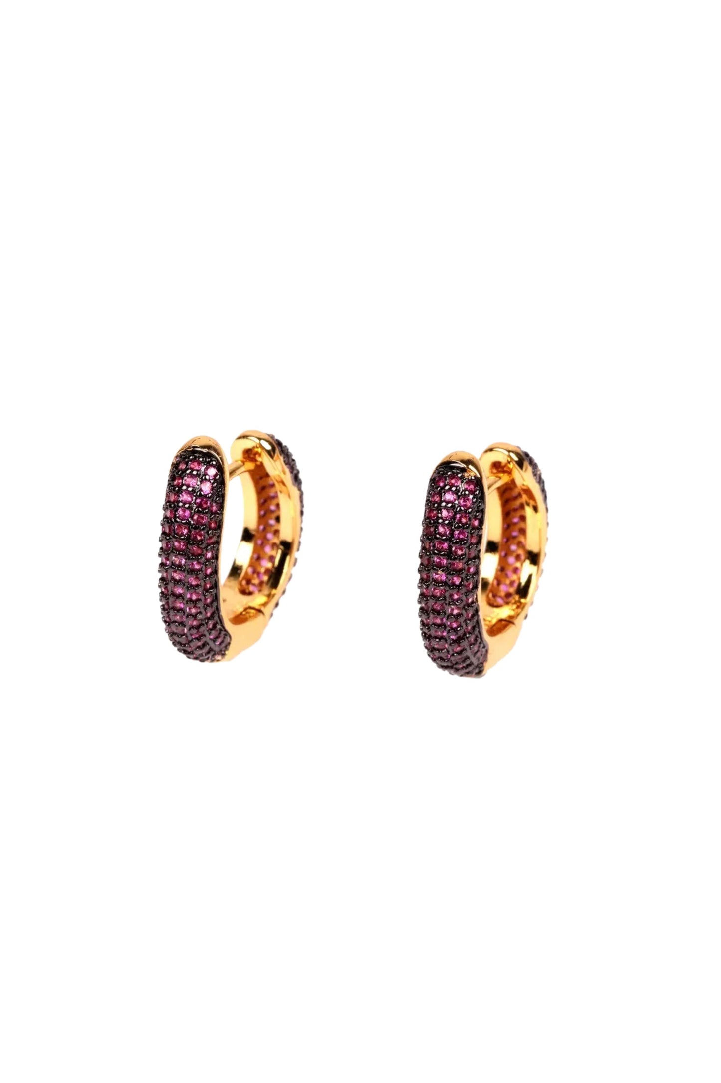 Rectangular Pave Hoops