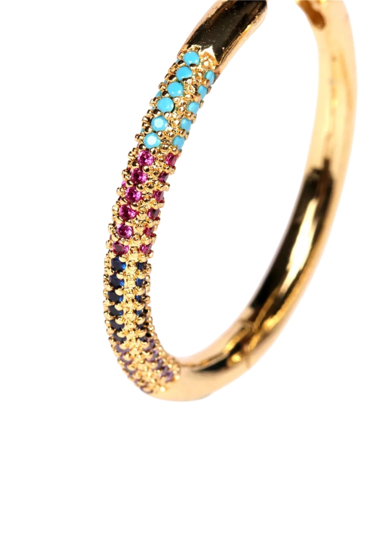 Rainbow Crystal Hoops