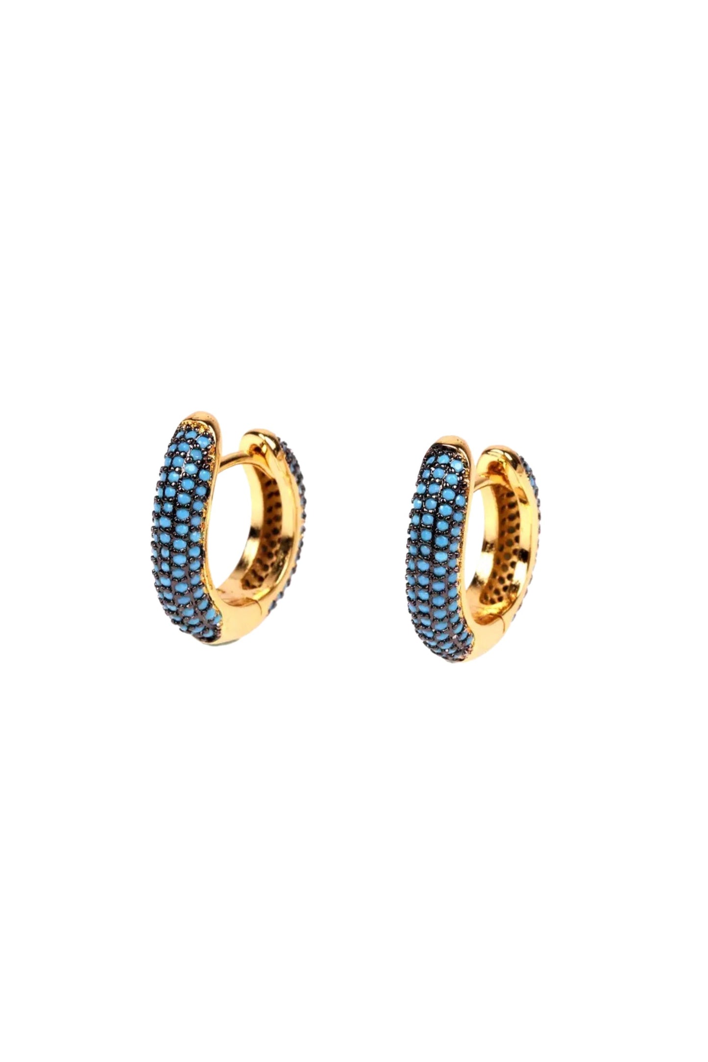 Rectangular Pave Hoops