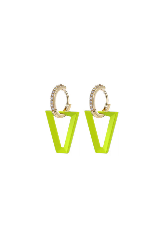 Triangle Enamel Earrings
